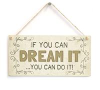Dream It Do It Hanging Sign, Motivational Decor | Dream and do reminder