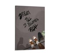 Dream It Till It’s Yours Poster Canvas Print, Black Art Decor, Fashion Aesthetics Home Living Room Girls Room Bedroom Wall Decor Frame 24x36inch(60x90cm)