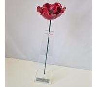 Dream Keepers IBCC Lancaster Poppy Stylish Acrylic Display Stand with Metal Plaque (POPPY NOT INCLUDED)