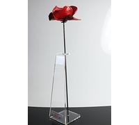 Dream Keepers Tower Poppy Stylish Acrylic Display Stand with Optional Metal Plaque (POPPY NOT INCLUDED)