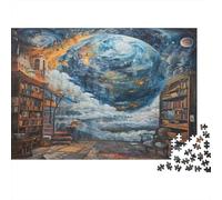 Dream Library 1000 Piece Jigsaws Featuring Artistic Design Favourites Jigsaw As Anti-stress Puzzles for Digital Detox Activities 52x38cm/1000pcs