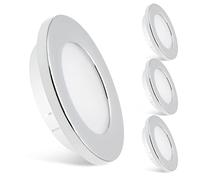 Dream lighting 12 V LED Recessed Spotlights, Flat LED Spotlights, 2 W, Dimmable, IP44, Recessed Light, Set of 4, Motorhome, Caravan, Ceiling Light, Polished Finish, Warm White