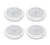 Dream Lighting 12v LED Campervan Lights Dimmable Caravan Lights Interior Warm White 3000K 3INCH Round Light IP44 2.4W 150LM Ultra Flat Motorhome Lighting Set of 4