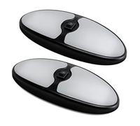 Dream lighting RV Interior LED Ceiling Lights 12V Camper Boat Dome Light Replace with Switch 450lm Bright Warm White Lighting Pack of 2