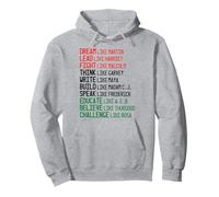 Dream like martin lead like harriet fight like malcom think Pullover Hoodie