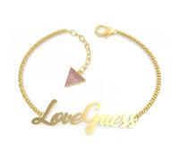 Dream & Love Love Guess Script Gold Bracelet UBB70058-L - Bold - Stainless Steel / Gold Plated