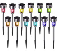Dream Master 12 Pack Solar Lights Outdoor Waterproof, Stainless Steel LED Landscape Lighting Solar Powered Outdoor Lights Solar Garden Lights for Pathway, Walkway, Patio, Yard, Lawn