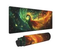 Dream Mouse Mat 1400x600x3mm, Large Mouse Pad Phoenix Mousemad Non-Slip Rubber Base Stitched Edges, Gaming Mousepad Desk Mat with Rubber Base, Computer Accessories Desk Pad for Office Home 0E-616