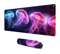 Dream Mouse Mat Large 1200x600 mm Gaming Mouse Pad Jellyfish Mousepad Waterproof Desk Pad Keyboard Mat for Computer Accessories Mousemat with Non-Slip Base Stitched Edges for Gifts for Men Office A-88