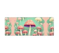 Dream Mushroom Mouse Pad 11.8x31.5 in. Non-Slip Base for RGB Keyboard, Mouse and Laptop, Suitable for Gaming and Office.