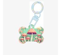 Dream Mushroom Print Pet ID Tags - Bone Shaped Acrylic Dog & Cat Identification Tag,for Medium Pet Collar Pendant Charm