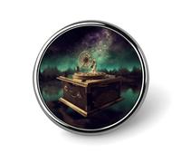 Dream Music Box Badge Holder Exquisite Round Badge with Picture Pin DIY Button Badges Personalized Metal Button Pin Fashion Brooch Crafts Gifts Clothes Decorative Pins