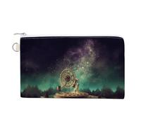 Dream Music Box Coin Purse with Zipper Coin Wallet Coin Pouch Canvas Change Purse Pouch Zero Wallet Coin Bag