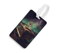 Dream Music Box Luggage Tags for Suitcases Privacy Protection Travel Essentials Bag Tag Personalized Unique Luggage Tag Heavy Duty Cute Baggage Tags with Privacy Name Card