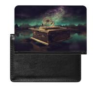 Dream Music Box Passport Holder Vaccine Card Holder Travel Document Organizer Credit Card Organizer for Women/Men