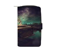 Dream Music Box Wallet Multifunctional Leather Wallets for Men Compact Long Wallet Credit Card Holder Passport Bag