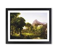 Dream Of Arcadia By Thomas Cole Classic Painting Framed Print | A2 Black Framed Wall Art | Ready to Hang | Classic Historical Picture | Living Room Bedroom Lounge Office