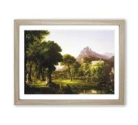 Dream Of Arcadia By Thomas Cole Classic Painting Framed Print | A4 Oak Framed Wall Art | Ready to Hang | Classic Historical Picture | Living Room Bedroom Lounge Office