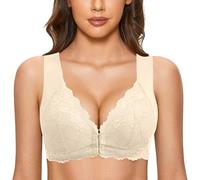 Dream of Up Bra - Dreamofup Seamless Full Coverage Front Closure Support Bra, Comfort & Sleep Bra for All, Push Up Lace Bra for Women No Underwire Plus Size Comfortable Brassiere