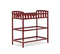 Dream On Me Emily Changing Table in Cherry, Comes with 1" Changing Pad, Features Two Shelves, Portable Changing Station, Made of Sustainable New Zealand Pinewood