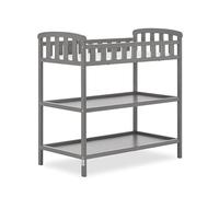 Dream On Me Emily Changing Table in Steel Grey, Comes with 1" Changing Pad, Features Two Shelves, Portable Changing Station, Made of Sustainable New Zealand Pinewood