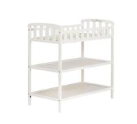 Dream On Me Emily Changing Table in White, Comes with 1" Changing Pad, Features Two Shelves, Portable Changing Station, Made of Sustainable New Zealand Pinewood