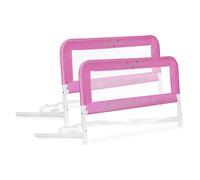 Dream On Me Lightweight Mesh Security Adjustable Bed Rail Double Pack With Breathable Mesh Fabric In Pink