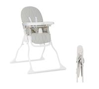 Dream On Me Snack and Stow Baby high Chair in Koala Gray, Easy to fold and Store Travel high Chair, Removable and Three Position Adjustable Tray Portable high Chair