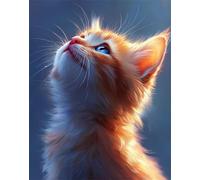 Dream Paint by Numbers for Adults, Cat Paint by Numbers Kits On Colored Canvas, Hobbies for Adults Women, Easy DIY Acrylic Pigment Drawing Paintwork for Gifts Wall Decor, 16x22in, Without Frame x-z961