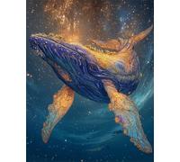 Dream Paint by Numbers for Adults, Fish Paint by Numbers Kits On Colored Canvas, Hobbies for Adults Women, Easy DIY Acrylic Pigment Drawing Paintwork for Women Gifts, 32x44in, Without Frame x-z975