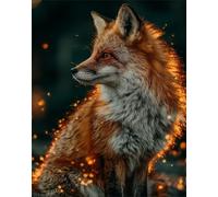 Dream Paint by Numbers for Adults, Fox Paint by Numbers Kits On Colored Canvas, Hobbies for Adults Women, Easy DIY Acrylic Pigment Drawing Paintwork for Gifts Wall Decor, 32x44in, Without Frame x-z943