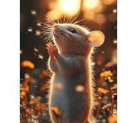Dream Paint by Numbers for Adults, Hamster Paint by Numbers Kits On Colored Canvas, Hobbies for Adults Women, Easy DIY Acrylic Pigment Drawing Paintwork for Women Gifts, 8x12in, Without Frame x-z937