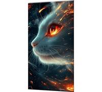 Dream Paint by Numbers for Adults, Paint by Numbers Cat, Digital Painting for Adults Beginners with 3 Brushes and Acrylic Paints, DIY Oil Painting Craft Art for Home Wall Decor 36x72 Inch w0-1298