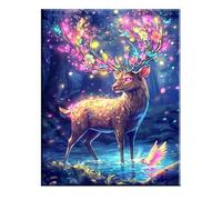 Dream Paint by Numbers for Adults, Paint by Numbers Kits for Beginners, DIY Craft Oil Painting Art Kits for Adults with Paint Brushes Acrylic, Home Wall Decor, 50x70cm, Without Frame Sika Deer 2w-345