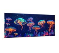 Dream Paint by Numbers for Adults, Paint by Numbers Kits On Canvas, DIY Digital Painting for Adults Beginners with Acrylic and Brushes, Jellyfish Oil Painting for Home Wall Decor 32x64 Inch w0-661
