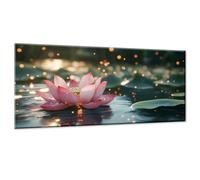 Dream Paint by Numbers for Adults, Paint by Numbers Kits On Canvas, DIY Digital Painting for Adults Beginners with Acrylic and Brushes, Lotus Oil Painting Craft for Home Wall Decor 12x24 Inch w0-543