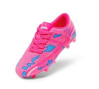 DREAM PAIRS Boots Shoes Kids Girls Soccer Athletics Training Sport Running Shoes Teenager Indoor Outdoor Cleats Sneakers for Unisex,Size 2 Big Kid,Hot Pink/Blue,SDSO2301K