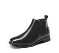 DREAM PAIRS Boys Chelsea Boots Side Zipper Classic Dress Boots for Kids,Size 4 Big Kid,Black,SDBB2401K