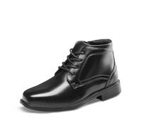 DREAM PAIRS Boys Dress Ankle Boots Waterproof Lace-up Formal School Shoes with Size Zipper,Size 2 Big Kid,Black,SDBB2402K