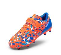 DREAM PAIRS Boys Football Boots Shoes Kids Girls Soccer Athletics Sport Shoes Teenager Indoor Outdoor Sneakers for Unisex,Size 5 Big Kid,Orange/Blue-Qh,SDSO2307K