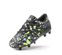 DREAM PAIRS Boys Football Boots Shoes Kids Girls Soccer Athletics Sport Training Shoes Indoor Outdoor Football Shoes Sneakers for Unisex,Size 3 Big Kid,Black/Neon/Green-Qh,HZ19003K