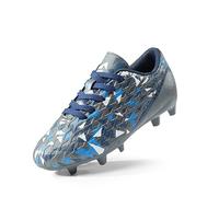 DREAM PAIRS Boys Football Boots Shoes Kids Girls Soccer Athletics Sport Training Shoes Indoor Outdoor Football Shoes Sneakers for Unisex,Size 1 Big Kid,Dark/Grey/Royal/Blue-Qh,HZ19003K