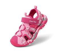DREAM PAIRS Boys Girls Sandals Closed-Toe Athletic Sport Sandals Summer Outdoor Toddler/Little Kid/Big Kid,Size 4 Big Kid,HOT Pink/Pink,SDAS2305K-E