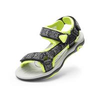 DREAM PAIRS Boys Girls Sandals Sports Outdoor Athletic Sandals for Kid Adjustable Strap Open Toe Summer Sneakers,Size 4 Toddler,Grey/Green,170892-K