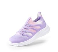 DREAM PAIRS Boys Girls Shoes Kids Tennis Slip on Footwear Running Athletic Sports School Sneakers,Size 4 Big Kid,Purple/Pink,KKUMRS2518