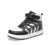 DREAM PAIRS Boys Girls Sneaker High Top Basketball Shoes Kids LilLegends JuniorFly Jumpers Sports Shoes for Athletic School Gym,Size 11 Little Kid,White/Black,SDFS2422K