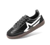 DREAM PAIRS Boys Girls Sneakers Retro Classic Casual Tennis Shoes Lightweight School Walking Low Top Lace Up Footwear for Little/Big Kid,Size 2 Big Kid,Black,KKUMFN2506