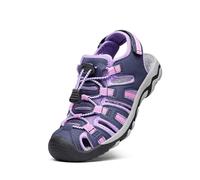 DREAM PAIRS Boys Girls Toddler/Little Kid/Big Kids Outdoor Summer Closed Toe Beach Sandals,Size 11 Little Kid,Purple/Light/Grey,160912-K