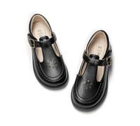 DREAM PAIRS Girl Mary Jane Dress Shoes - Ballet Flats for Girl School Uniform Shoes for Toddler Little Girls,Size 1 Big Kid,Black,KKUMFA2509