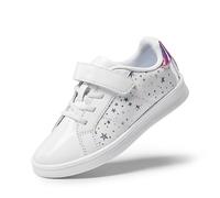 DREAM PAIRS Girls Boys Sneakers Toddler Little Kids Tennis School Walking Trainers Shoes,Size 2 Big Kid,White,SDFS2210K